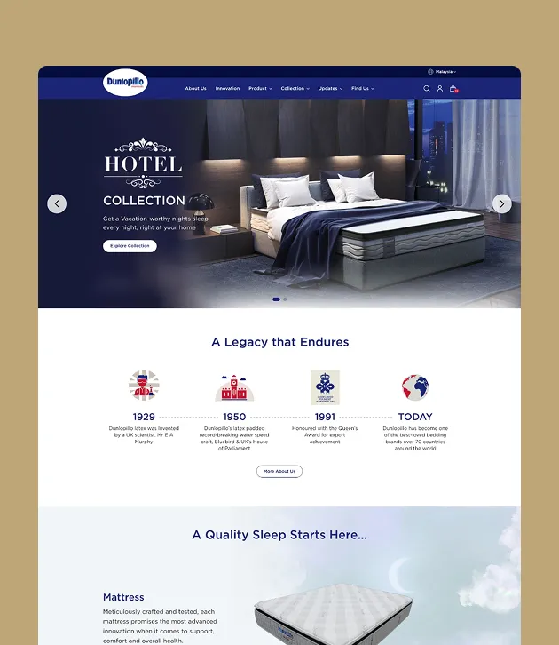 Dunlopillo: Reimagining Sleep Online
